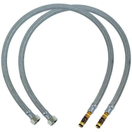 GROHE Druckschlauch 06752 2 Stück chrom – Chrom-Druckschlauch im Doppelpack