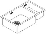 GROHE K700 Unterbau-Edelstahlspüle 1,5 Becken 760x450 mm, Einbau links, AISI 304