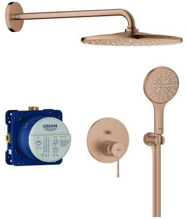 GROHE Essence Duschsystem Unterputz mit Rainshower Mono 310 Kopfbrause – Chrom