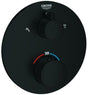 GROHE Grohtherm Thermostat-Brausebatterie 2-Wege-Umstellung matt black rund