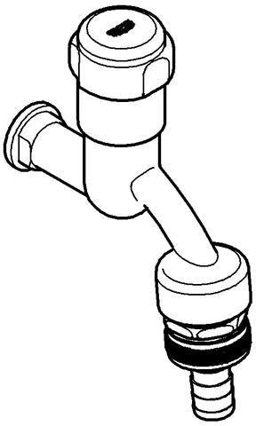 GROHE Armaturenkombination 41154 DN15 Rohrbelüfter Bauform C chrom – Sicherheit für Waschmaschinenanschluss