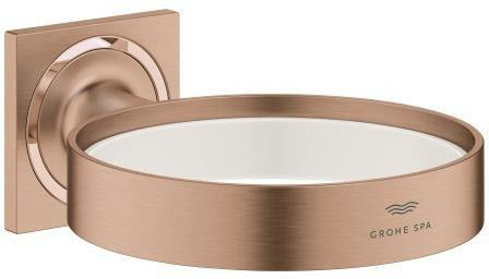 GROHE Allure Halter für Seifenschale oder Föneinsatz – verdeckte Wandmontage, Cool Sunrise gebürstet