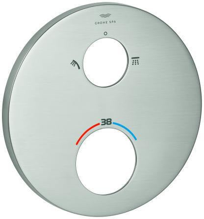 GROHE Rosette 49244 rund für THM-FMS – Chrom, Metall, 6° ausrichtbar
