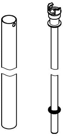 GROHE Ersatzrohr 48515 für Duschsysteme – 15 cm kürzer als Originalrohr, Chrom