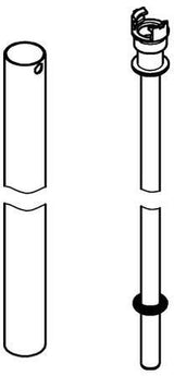 GROHE Ersatzrohr 48515 für Duschsysteme – 15 cm kürzer als Originalrohr, Chrom