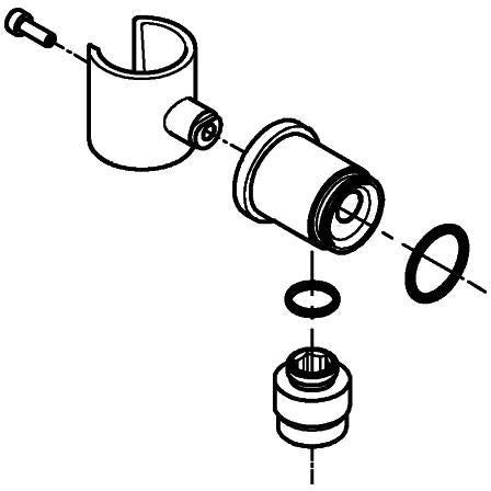 GROHE Handbrausehalter 101321 Chrom – Wandhalterung für Handbrausen