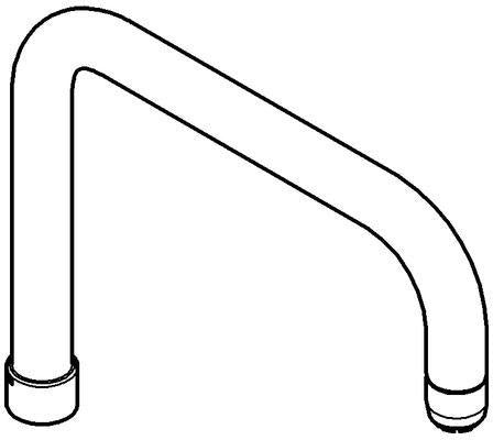 GROHE Auslauf 13314 chrom – Drehbarer U-Auslauf mit Schaumstrahldüse
