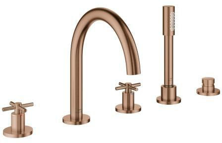 GROHE Atrio 5-Loch-Wannen-Kombination 29408 mit Kreuz-Griffen in Chrom