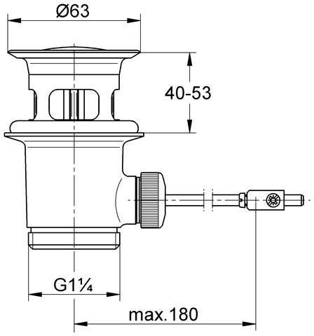 GROHE Ablaufgarnitur 440038 1 1/4'' für Eichelberg Waschtisch- und Bidetbatterien chrom