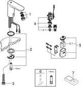 GROHE Euroeco CE Infrarot-Elektronik für Waschtisch, 6 V Batterie, chrom