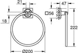GROHE Handtuchring Allure 40339_1 in Cool Sunrise gebürstet – Metall, verdeckte Befestigung, schwenkbar