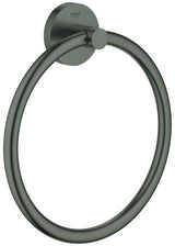 GROHE Essentials Handtuchring – Metall verchromt, verdeckte Befestigung, schwenkbar