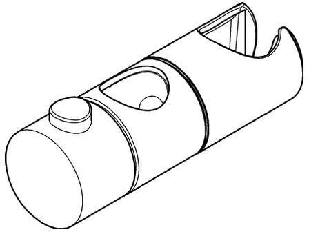 GROHE Gleitelement 48099 für Brausestangen Tempesta und Euphoria, 21,8 mm, Chrom