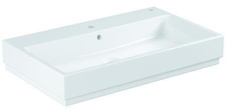 GROHE Cube Keramik Aufsatzwaschtisch 100 cm mit PureGuard und Überlauf – alpinweiß