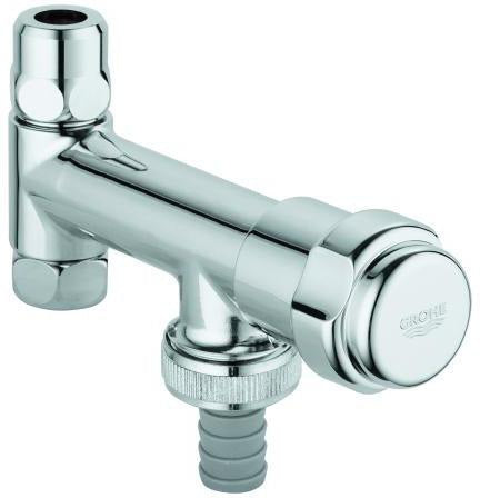 GROHE Waschmaschinenventil Eckfix 41030 DN10 mit Schlauchanschluss Chrom