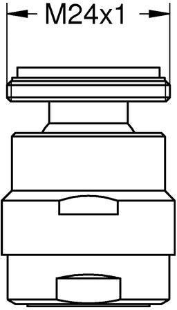 GROHE Kugelgelenk-Mousseur 46461 – Chrom, Außengewinde M24 x 1, 25,2 l/min