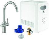 GROHE Blue Professional C-Auslauf Spültisch-Einhandmischer mit Filterfunktion und Bluetooth/WLAN
