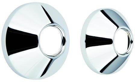 GROHE Rosette 02210 für S-Anschluss DN 15, 70 mm, 2 Stück, Chrom – Armaturenrosette mit Gewinde