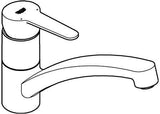 GROHE BauEco Spültischbatterie Einhandmischer flacher Auslauf chrom – schwenkbar 140°