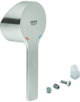GROHE Hebel 46988 Chrom – Metallgriff für 46 mm Kartusche mit Temperaturanzeige rot/blau