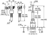 GROHE Servo-Set Austauschgarnitur 43907 mit Füllventil und Ablaufventil für Keramik-Spülkästen