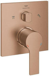 GROHE Allure Einhandbatterie Fertigmontageset – 3-Wege-Umstellung, cool sunrise gebürstet