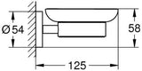 GROHE Essentials Seifenschale mit Halter – Chrom, Glas, verdeckte Wandmontage