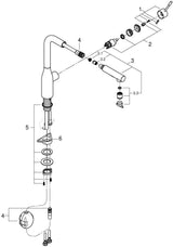 GROHE Essence Spültischbatterie mit ausziehbarer Spülbrause, cool sunrise gebürstet, 30504