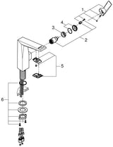 GROHE Allure Brilliant Einhand-Waschtischbatterie L-Size mit SilkMove und EcoJoy in Chrom