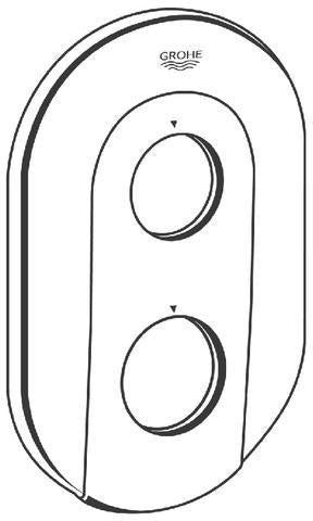 GROHE Rosette 47526 Chrom – Armaturenrosette für Bad & Küche