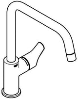 GROHE Eurosmart Spültisch-Einhandmischer mit hohem Auslauf – Chrom, schwenkbar 150°, SilkMove-Technologie