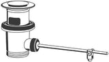 GROHE Ablaufgarnitur 1 1/4 Zoll für Waschtisch mit Überlauf – Chrom, Messing, Hebemechanismus