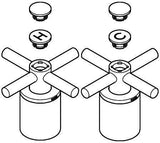 GROHE Atrio Kreuzgriffe 14217 – 1 Paar, Chrom, LongLife Oberfläche, H/C-Markierung