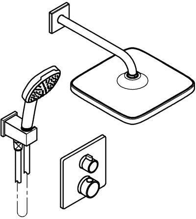 GROHE Grohtherm Unterputz-Duschsystem mit SmartBox, Tempesta 250 & 110 – Chrom