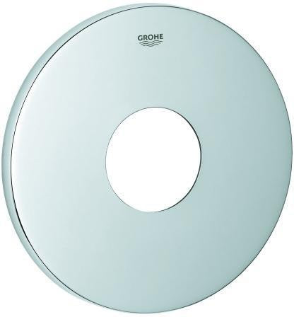 GROHE Rosette 48428 rund für EHM-Fertigmontagesets in Edelstahl-Optik supersteel
