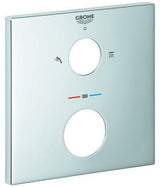GROHE Rosette 49102 eckig für Thermostat-Fertigmontagesets – Chrom, QuickFix, StarLight