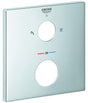 GROHE Rosette 49102 eckig für Thermostat-Fertigmontagesets – Chrom, QuickFix, StarLight