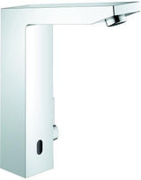 GROHE Eurocube E Infrarot-Elektronik Waschtisch-Armatur mit Mischung und Temperaturbegrenzer, Batteriebetrieb, Chrom