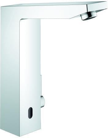 GROHE Eurocube E Infrarot-Elektronik Waschtisch-Armatur mit Mischung und Temperaturbegrenzer, Batteriebetrieb, Chrom