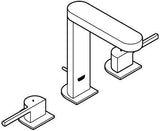 GROHE Plus 3-Loch-Waschtischbatterie – Chrom, 175 mm, EcoJoy, SpeedClean, Zugstangen-Ablaufgarnitur