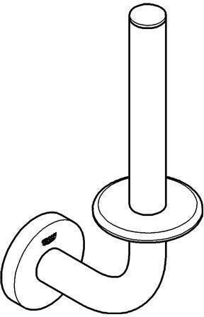 GROHE Essentials Reservepapierhalter – Wandmontage, Metall Chrom, verdeckte Befestigung