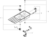 GROHE K500 Edelstahlspüle 2 Becken mit Abtropffläche 1160x500 mm – Einbau-Doppelspüle