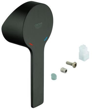GROHE Hebel 46988 Chrom – Metallgriff für 46 mm Kartusche mit Temperaturanzeige rot/blau