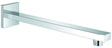 GROHE Brausearm Rainshower 27709 Ausladung 286 mm Chrom – Eckig, Metall, mit Rosette
