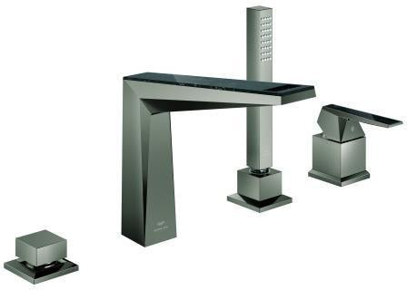 GROHE Allure Brilliant Private Collection 4-Loch-Wannenkombination mit Vanilla Noir Caesarstone Griff