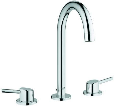 GROHE Concetto 3-Loch-Waschtischbatterie mit Zugstangen-Ablaufgarnitur, Chrom