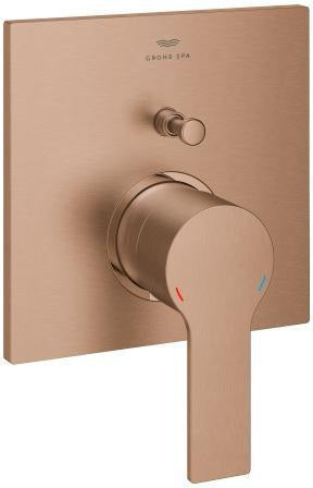 GROHE Allure Einhand-Wannenbatterie Fertigmontageset – cool sunrise gebürstet, für Rapido SmartBox