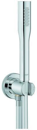 GROHE Euphoria Cosmopolitan Stick Wandhalterset – Handbrause mit 1 Strahlart, EcoJoy & SpeedClean, Chrom