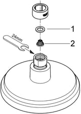 GROHE Rainshower Cosmopolitan 160 Kopfbrause mit 4 Strahlarten – Chrom, 11,5 l/min