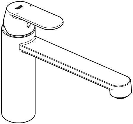 GROHE Eurosmart Cosmopolitan Spültisch-Einhandmischer Niederdruck mittelhoher Auslauf chrom